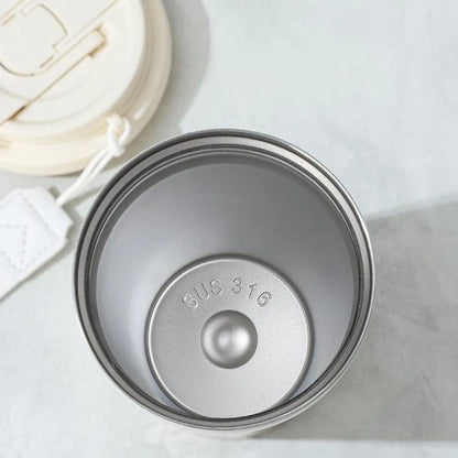 Elegant White Flower Portable Coffee Mug