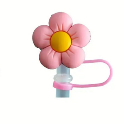 Sunflower Shapes Silicon Straw Dust Cover