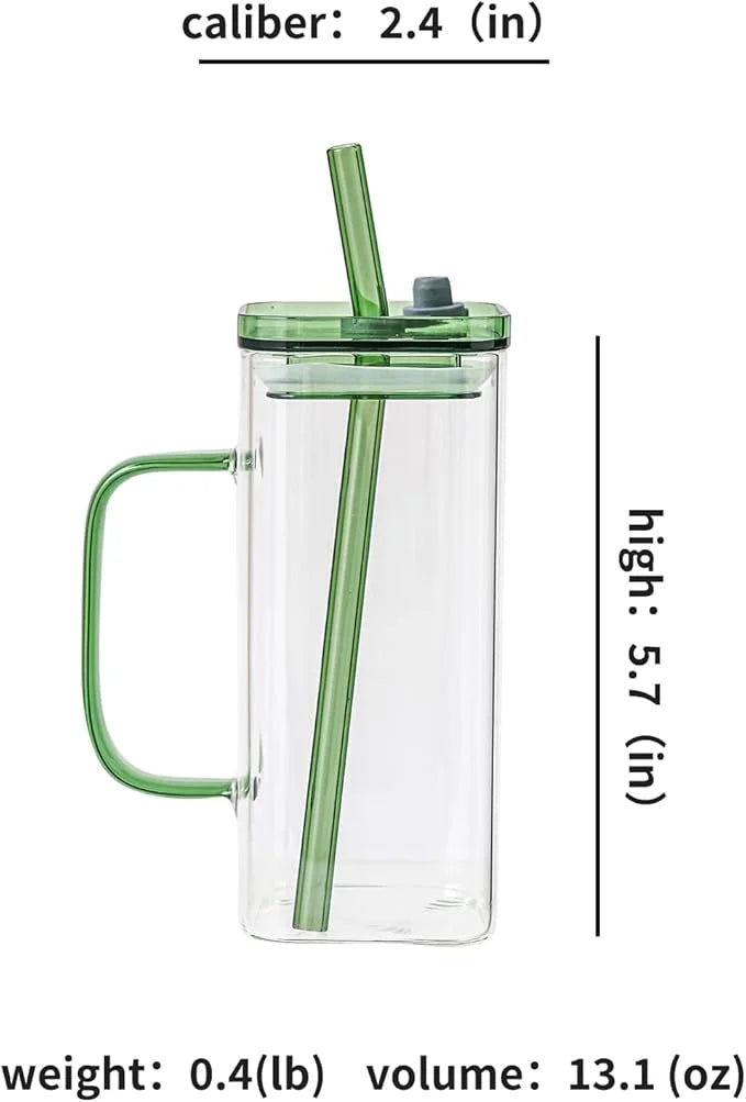 Colorful Square Plastic Cup with Handle
