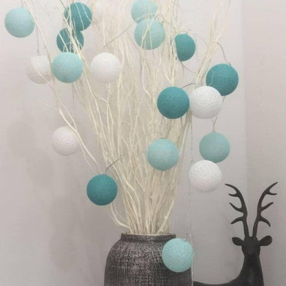 Thread Cotton Ball String Decorative Lights