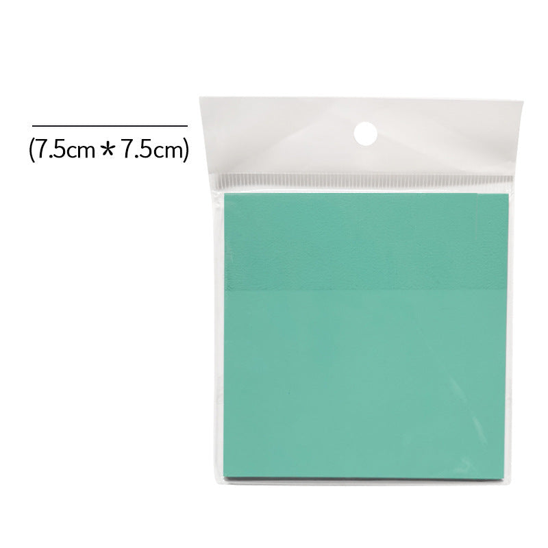 A mint green transparent adhesive pad inside a clear plastic hanging bag, shown on a white background with Chinese text indicating size and color (7.5cm * 7.