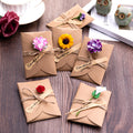 Vintage Kraft Paper Dried Flower Greeting Card