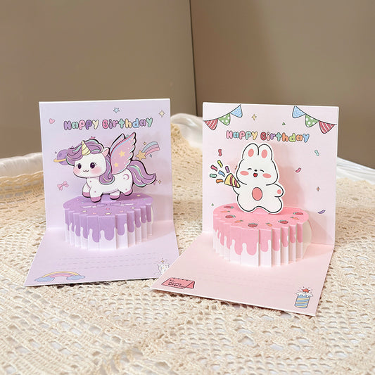 3D Cartoon Birthday Greeting Cards