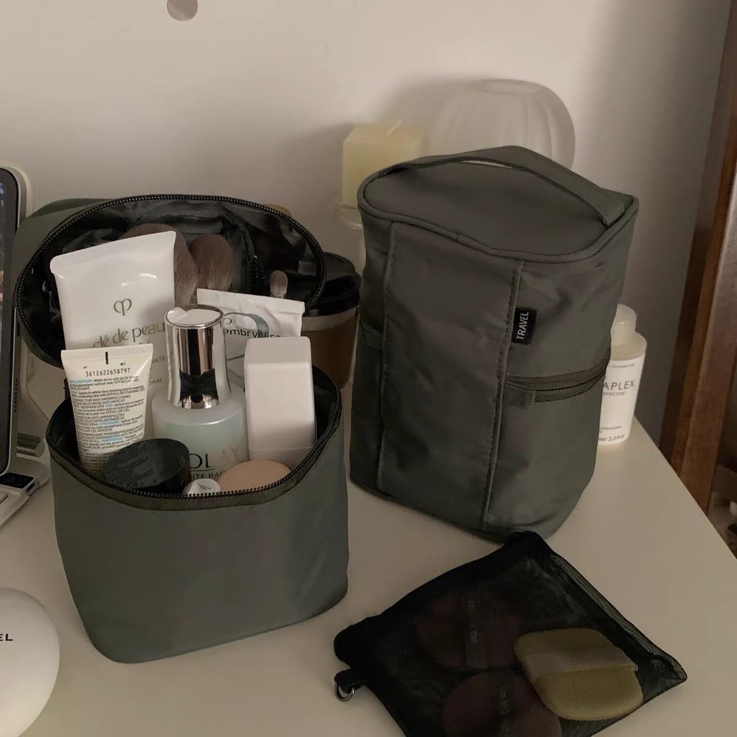 Verticle Foldable High Grade Cosmetic Pouch