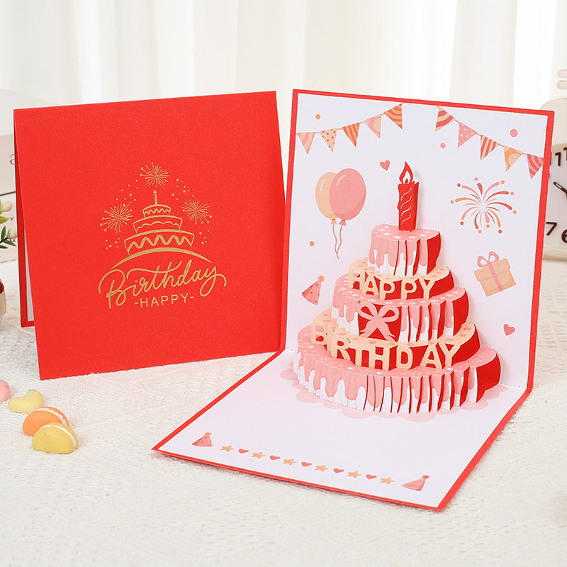 Foldable 3D Birthday Greeting Cards