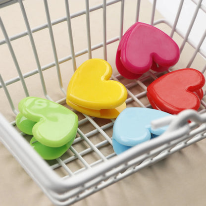 4 Pcs Colorful Heart Shape Paper Clips