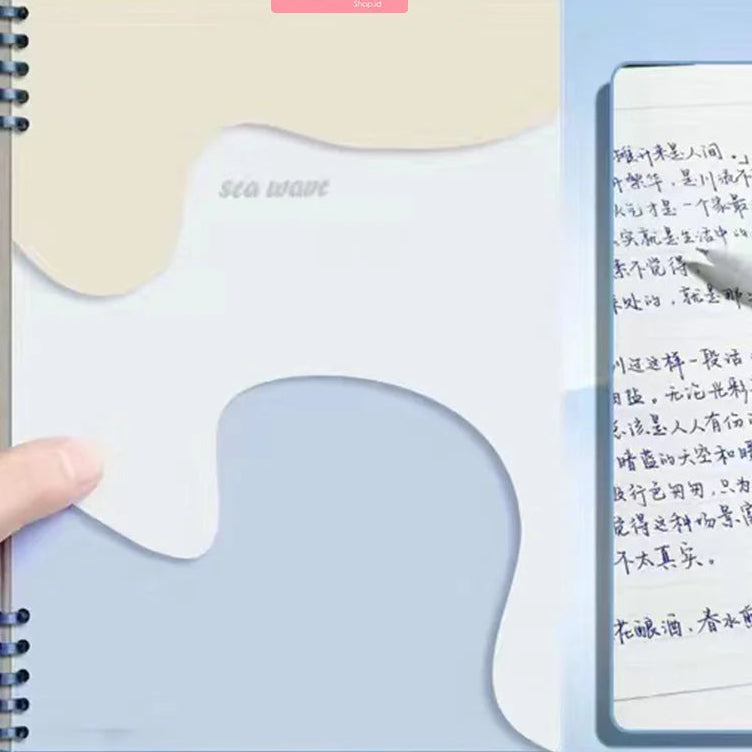 Spiral-Bound Notebook with SEA WAVE Cover