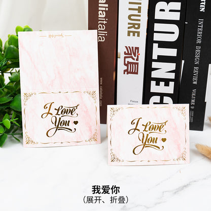 Bronzing Foldable Greeting Cards