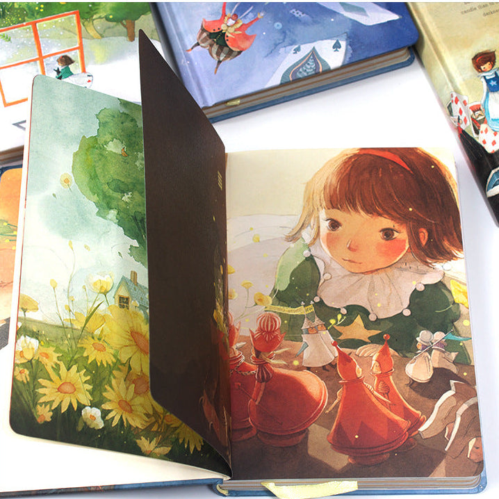 Alice in Wonderland Pastel Covers Designed Pages Journals