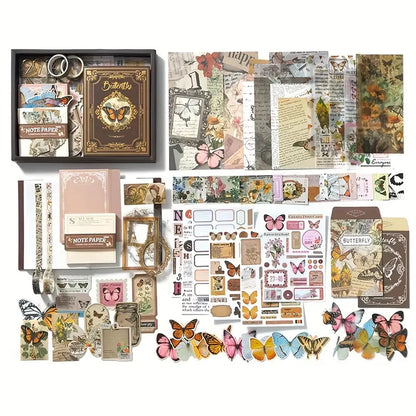 Retro Butterfly Journaling Kit Set