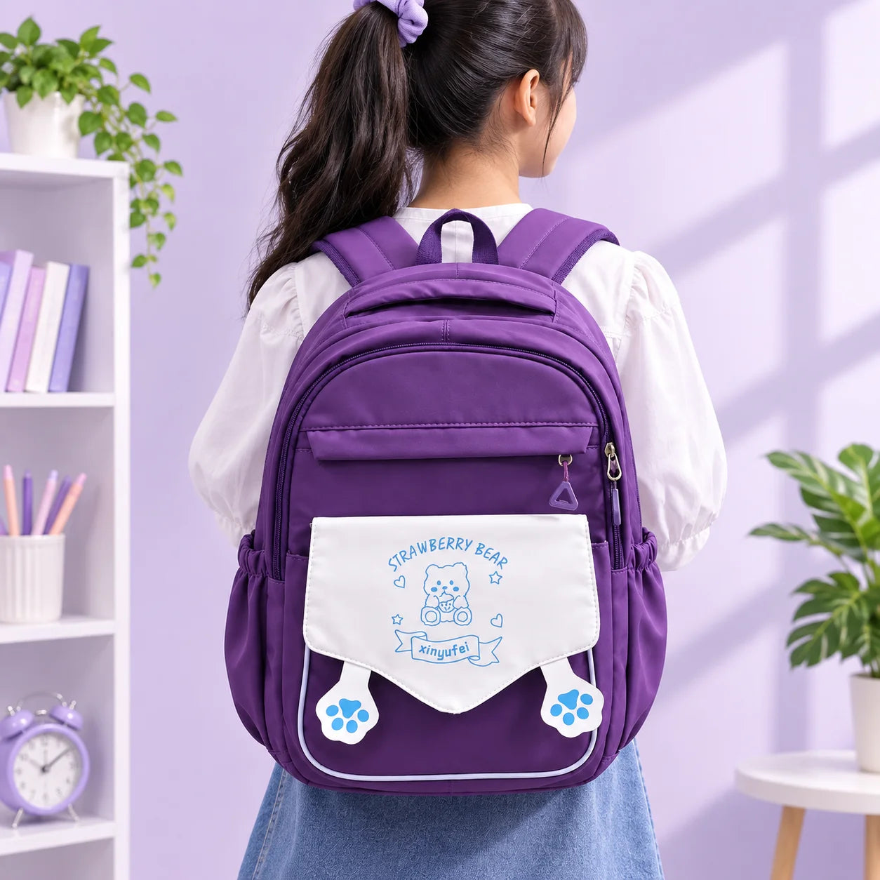 Premium Strawberry Bear Series School Backpack