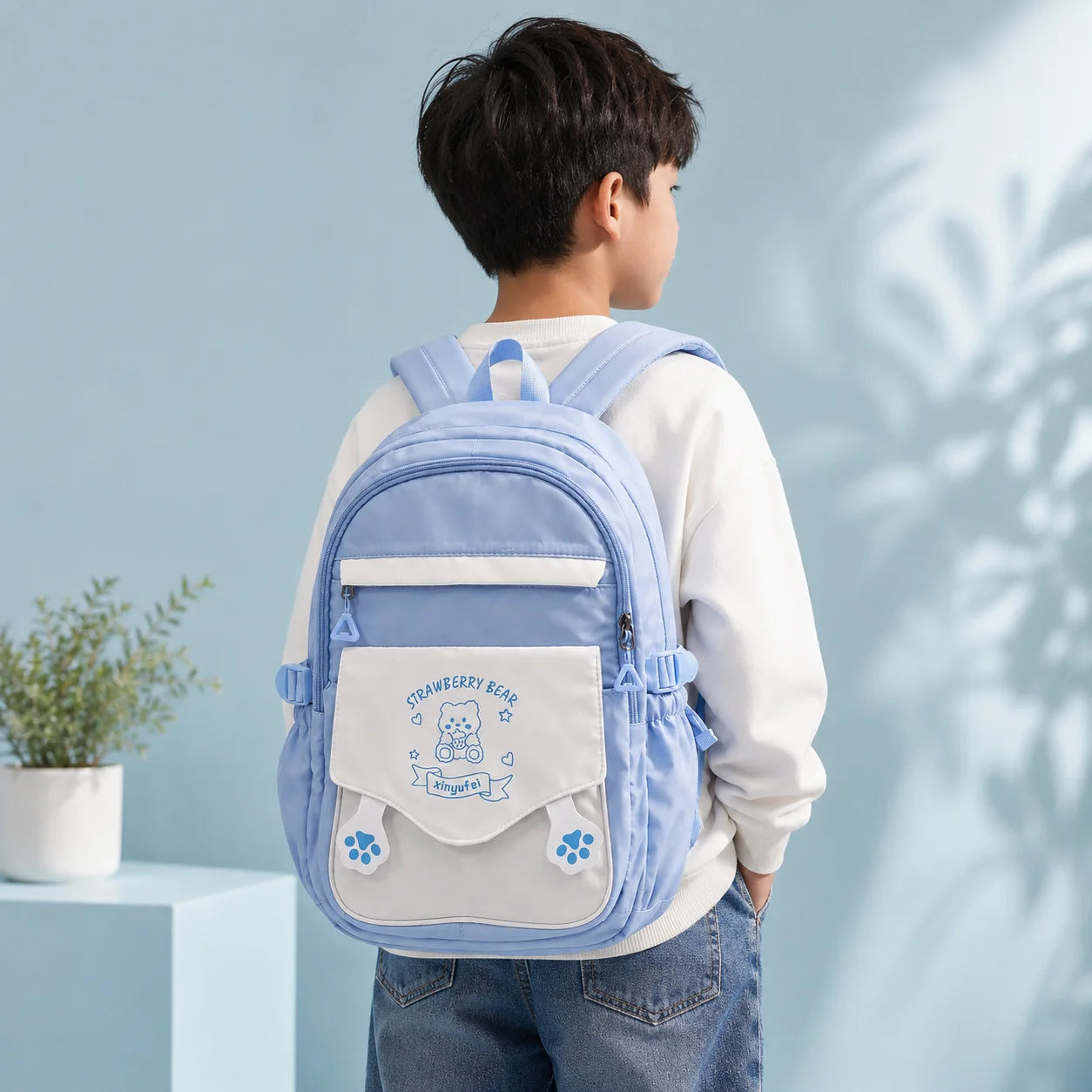 Premium Strawberry Bear Series School Backpack