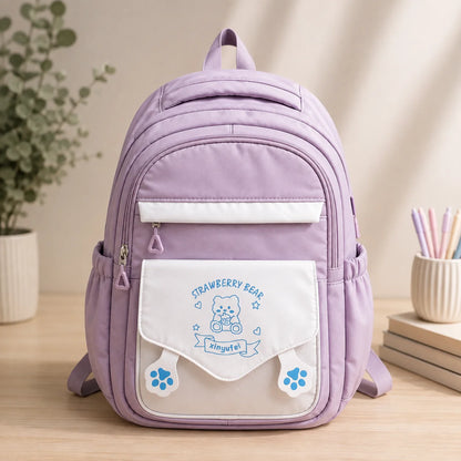 Premium Strawberry Bear Series School Backpack