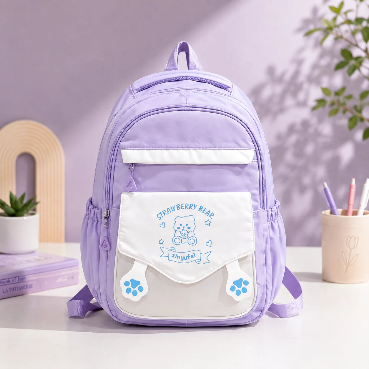 Premium Strawberry Bear Series School Backpack