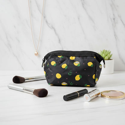 Printed Lemon Cosmetic Bag