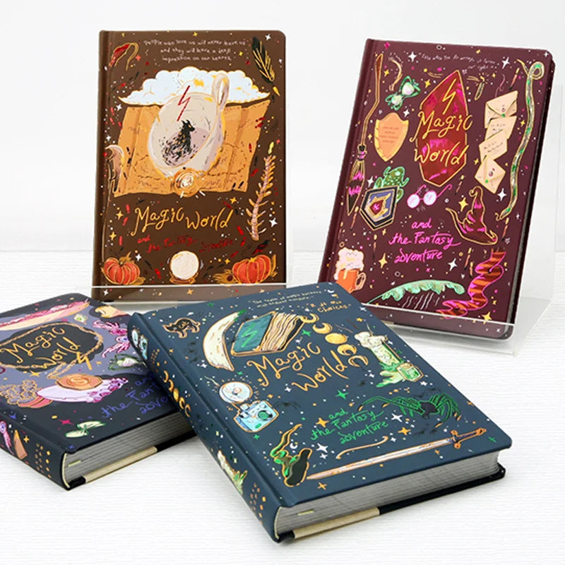 Four fantasy-themed books with colorful covers on a white background