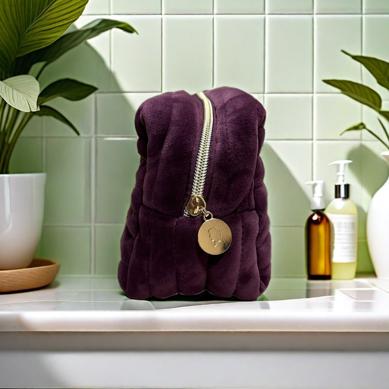 Large Capacity Velvet Cosmetic Bag