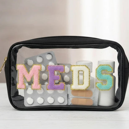 Embroidered Toiletry and Makeup Pouch