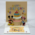 Kids 3D Birthday Greeting Card with Light n Music - Mickey n Minnie