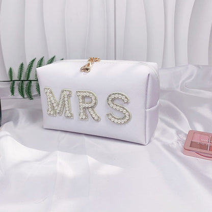 Pearl Decorated Cosmetic Bag