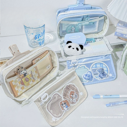 Multi-function Transparent Pencil Bag