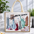 New York Canvas Tote Display