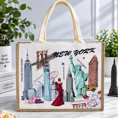 New York Canvas Tote Display