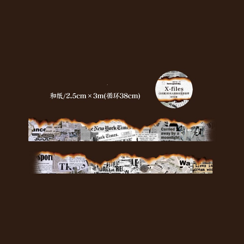 Retro Burnt Corners Washi Sticker Tape