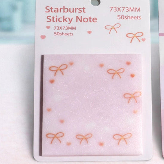 Pastel Starburst Sticky Notes