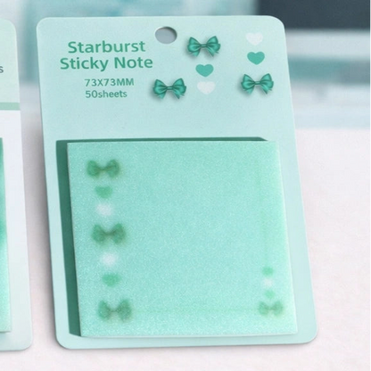 Pastel Starburst Sticky Notes