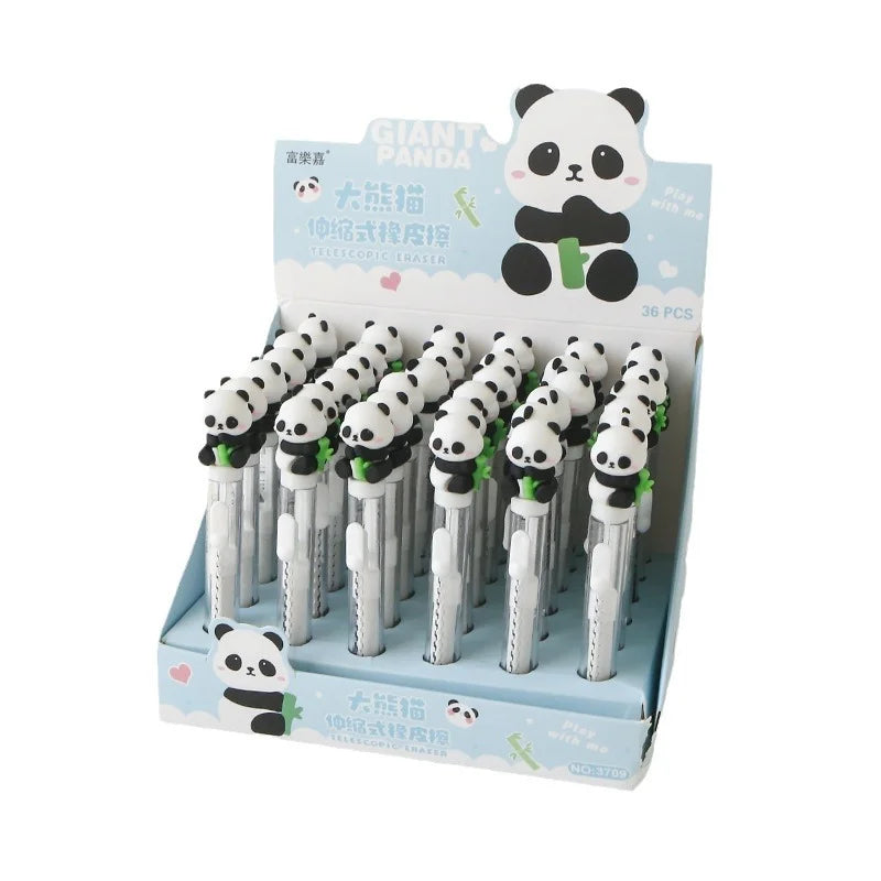 Panda Retractable Pull n Push Eraser