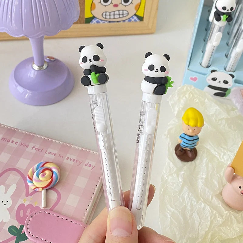 Panda Retractable Pull n Push Eraser
