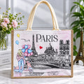 Paris Illustrated Canvas Tote Bag
