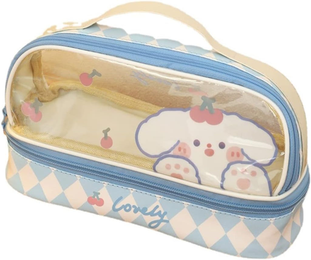 Kiwaii Large Capacity Double Layer Pencil Case