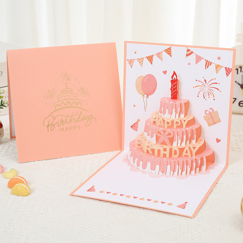 Foldable 3D Birthday Greeting Cards