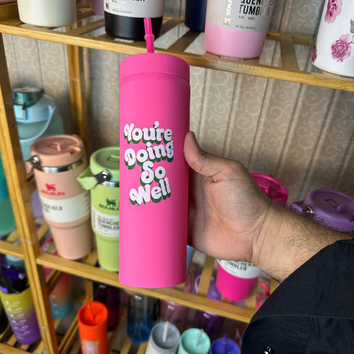 You're Doing So well Pink Plastic Bottle