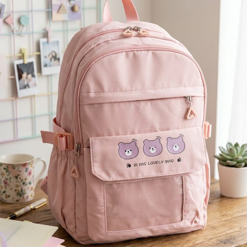 Triple Bear Pastel Kawaii Backpack
