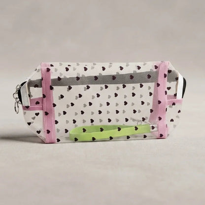 Embroidered Mesh Multi Use Storage Pouch