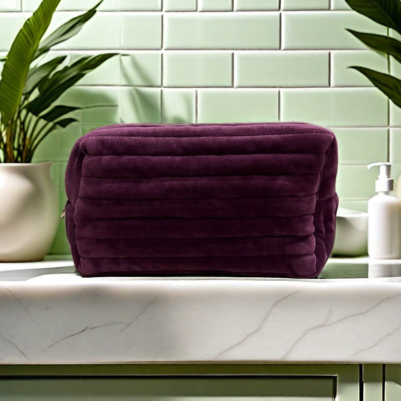 Large Capacity Velvet Cosmetic Bag