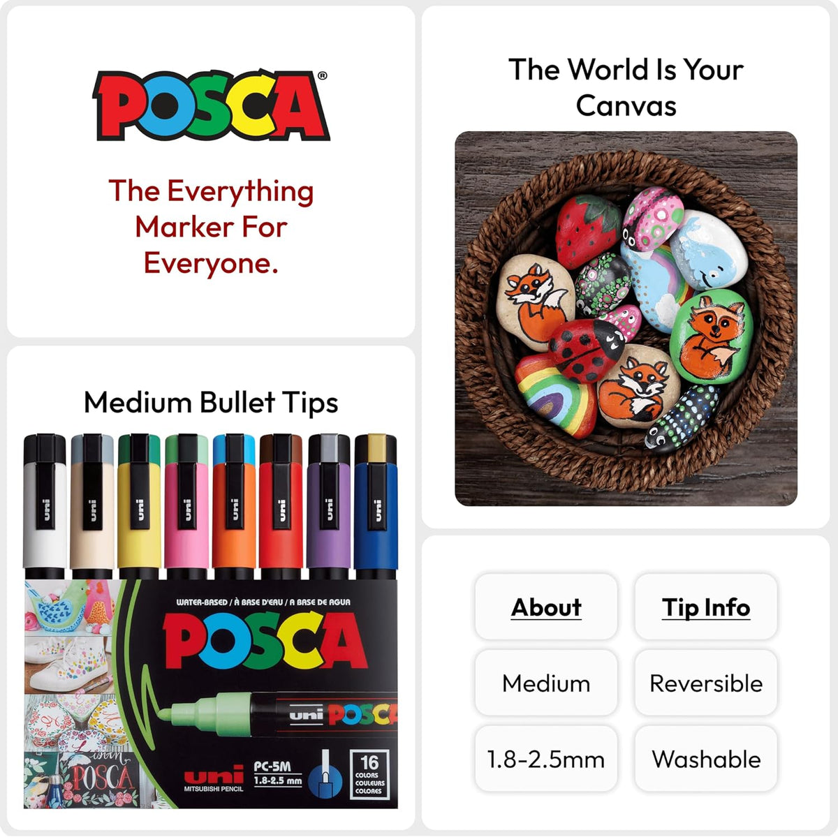 POSCA Acrylic Paint Markers Set