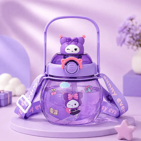 Sanrio Potbelly Cute Cartoon Water Bottle - Purple
