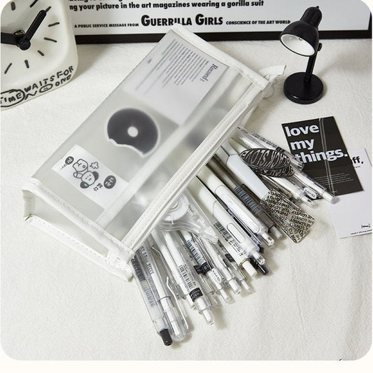 Triangular Frosted PVC Pencil Case