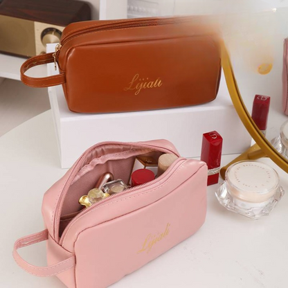 Elegant Soft Pu Leather Makeup Pouch