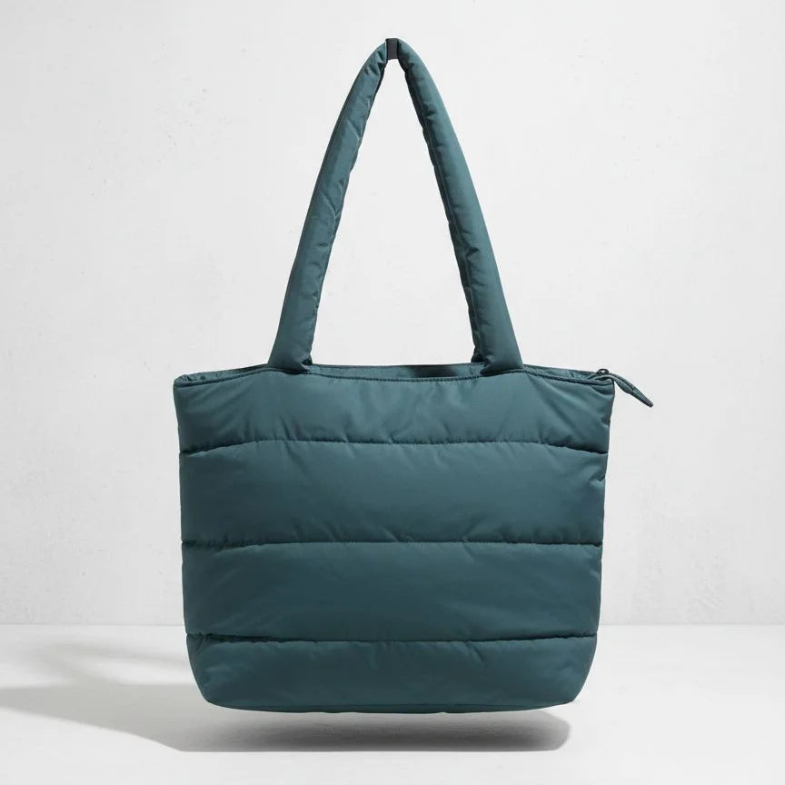 Teal Puffer Shoulder Bag