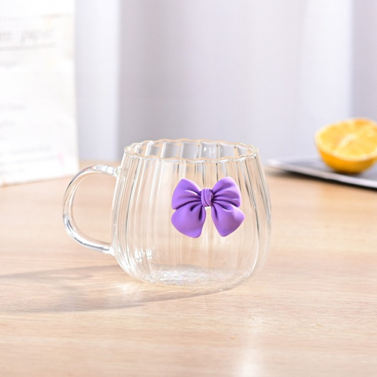 Bow Glass Cup with Handle