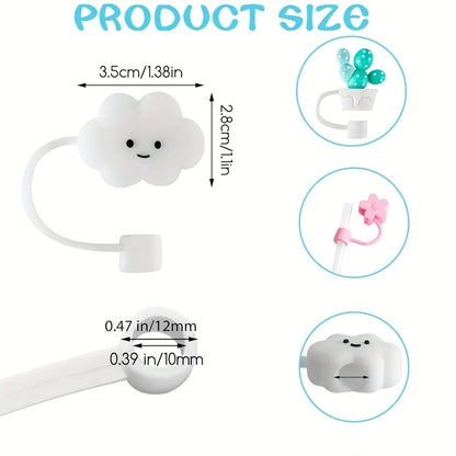 Assorted Silicon Straw Dust Cover