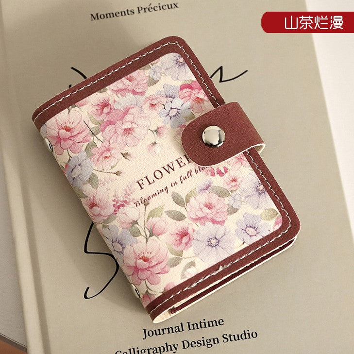 Floral Oil Painting Card Holder
