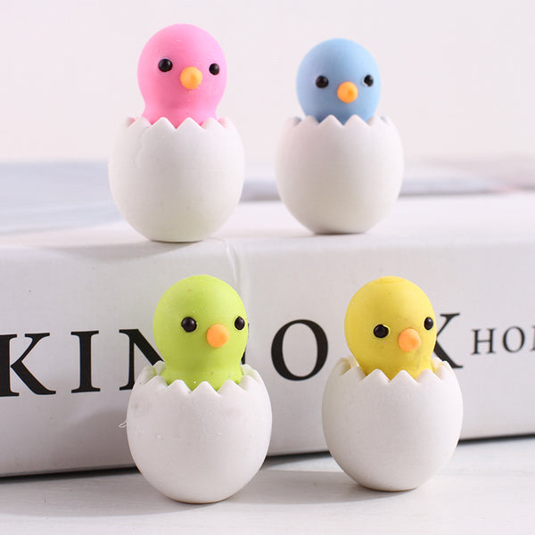 Cute Chick Egg Shape Eraser