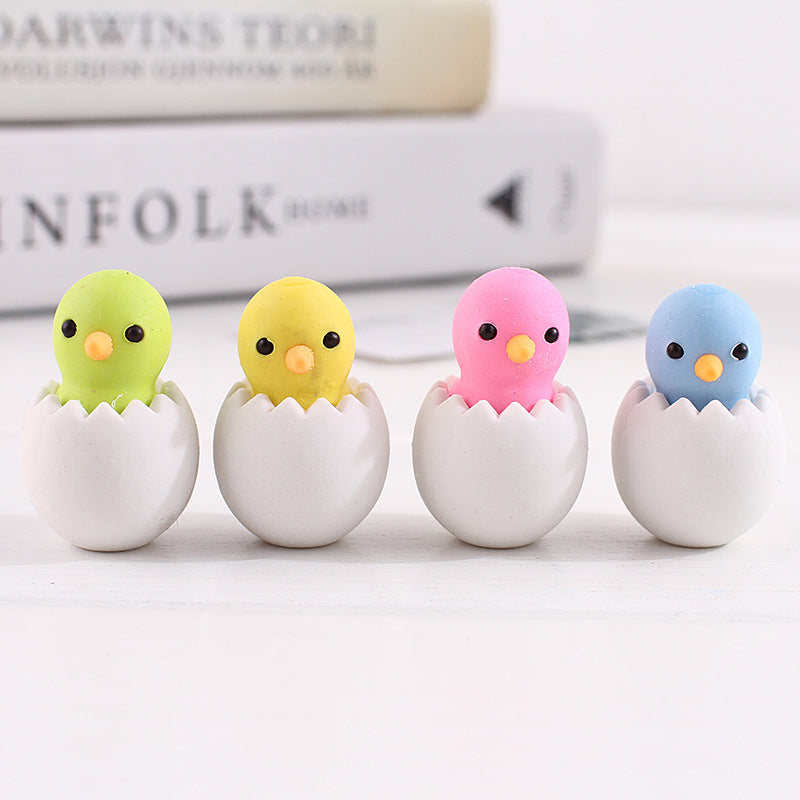 Cute Chick Egg Shape Eraser