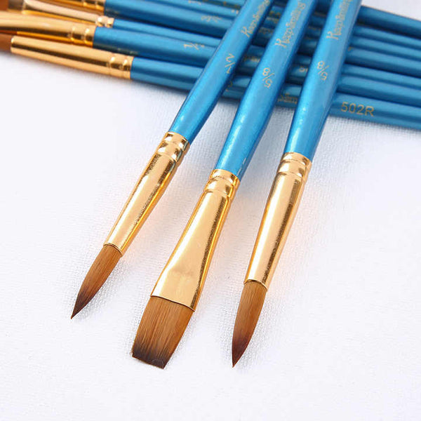 Paint Brushes - Set of 10 Blue Body